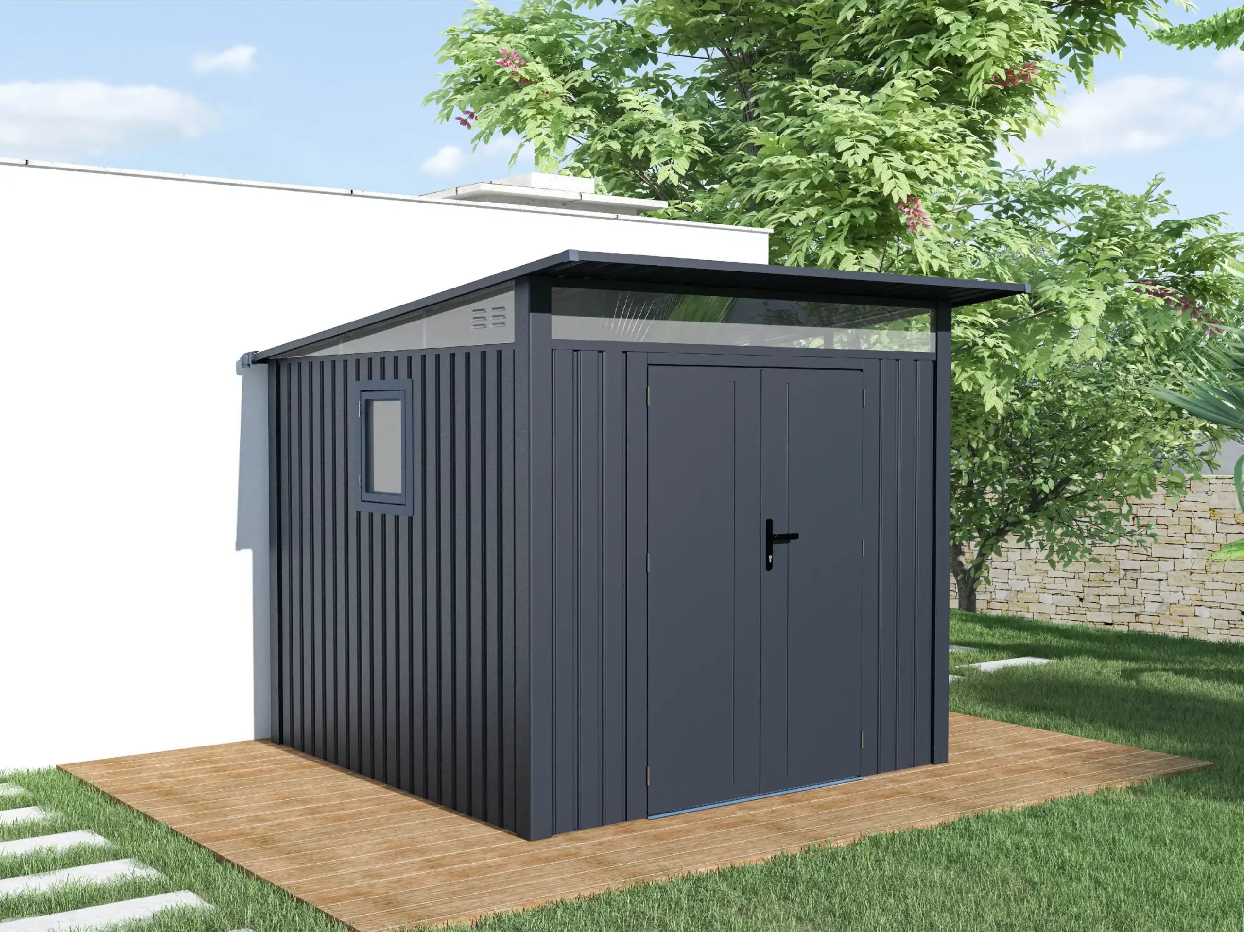 Rockford, metal, garden shed, Porto, storage