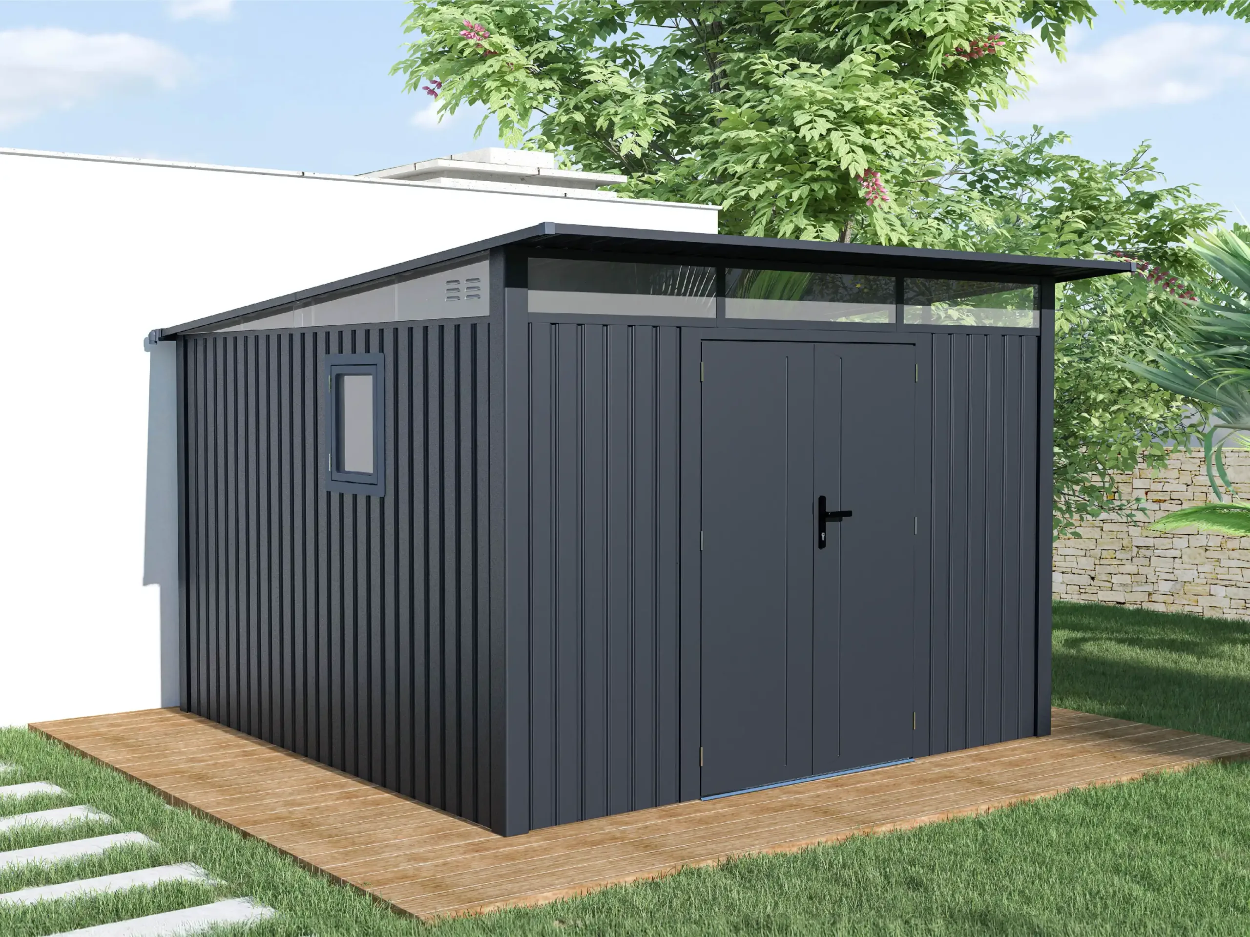 Rockford, metal, garden shed, Porto, storage