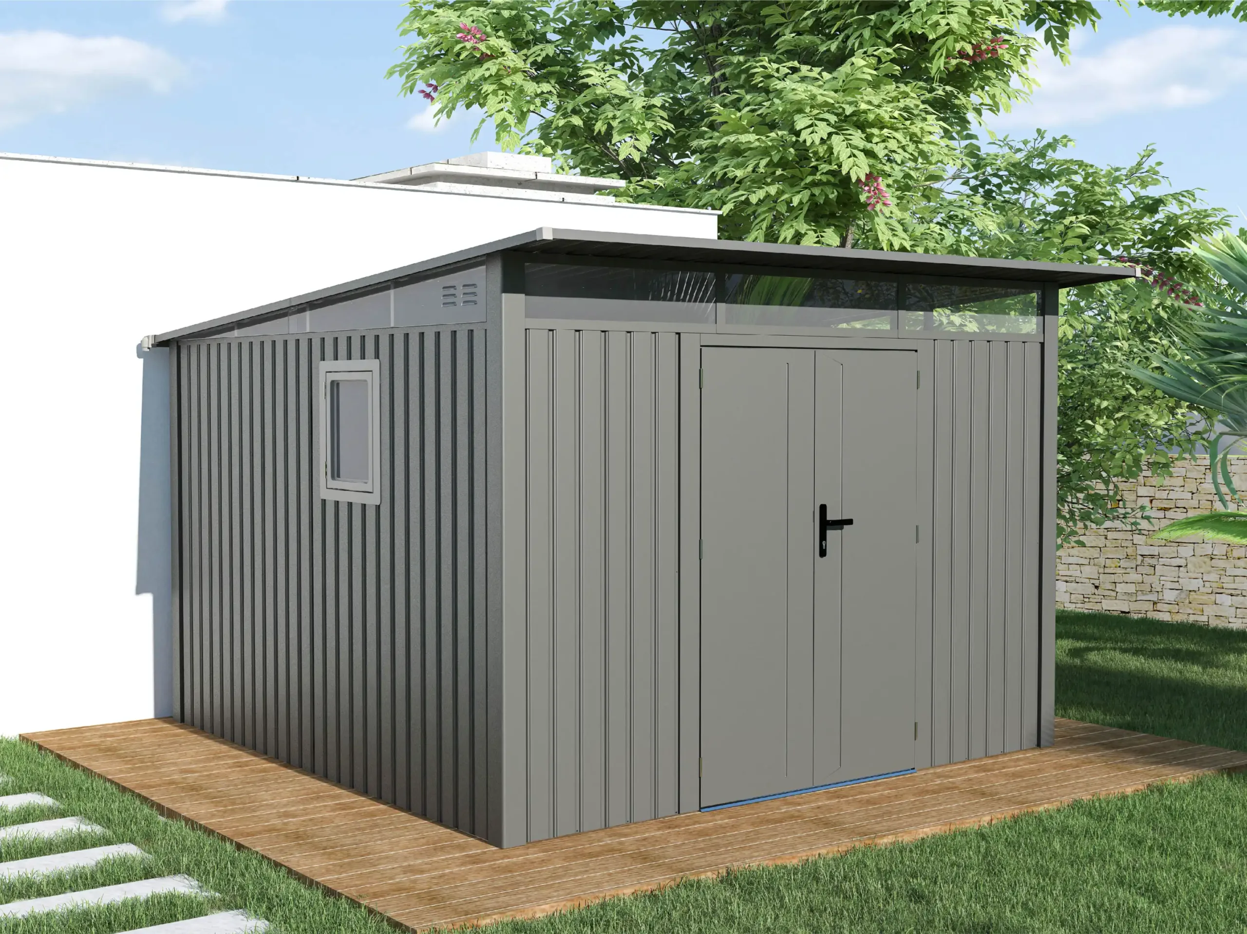 Rockford, metal, garden shed, Porto, storage