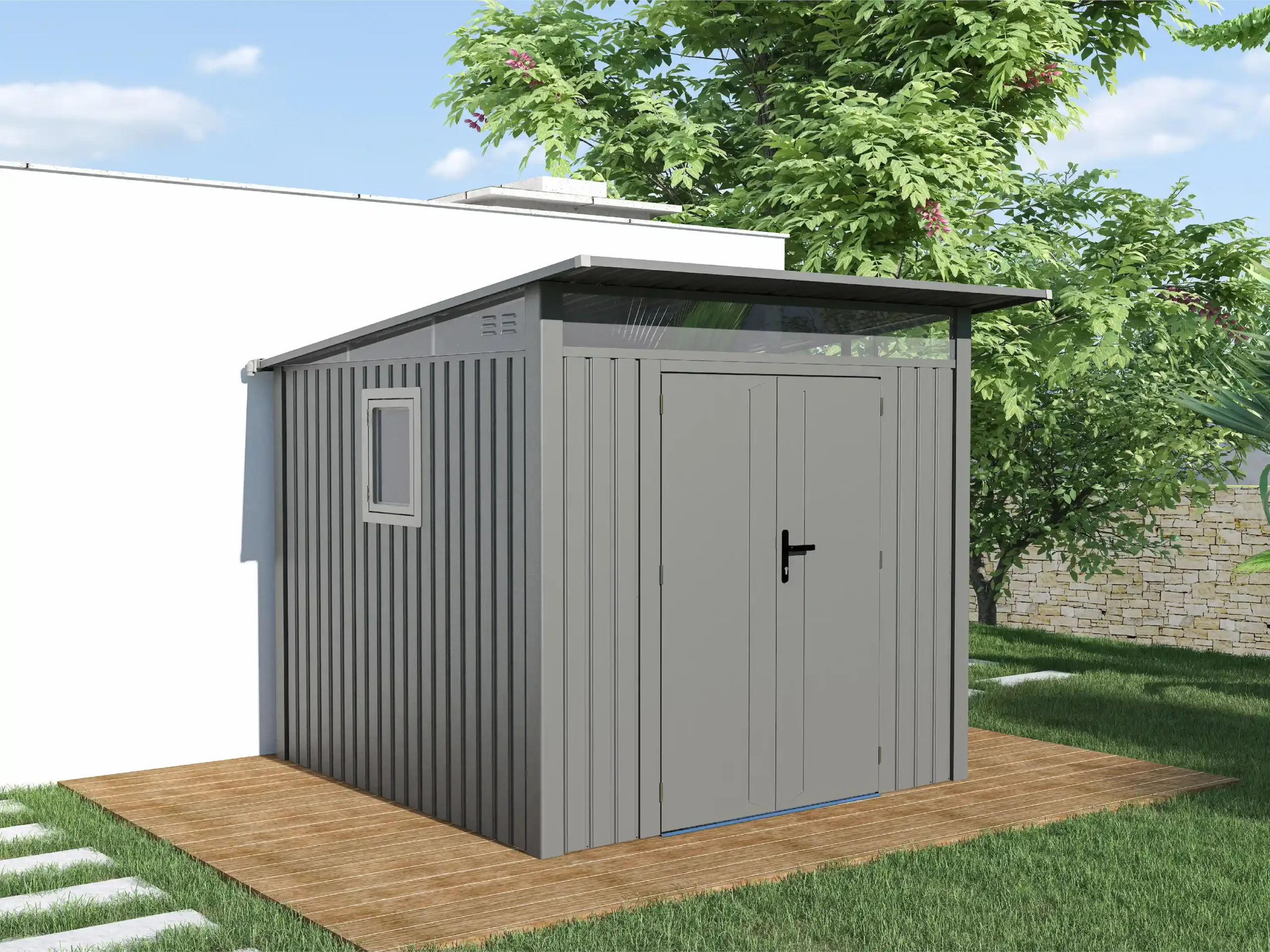 Rockford, metal, garden shed, Porto, storage