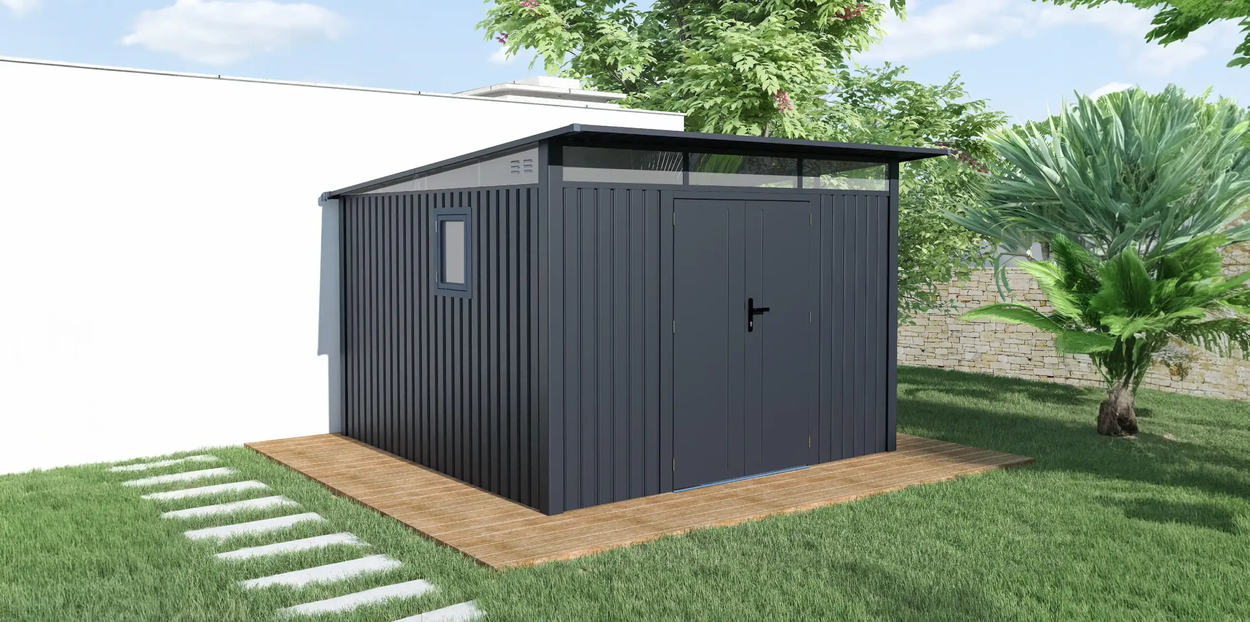 Rockford, metal, garden shed, Porto, storage